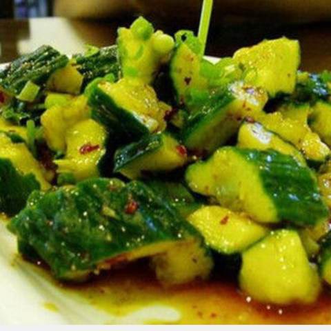 Marinated Cucumbers, photographed
