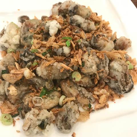 Crispy Fried Oysters, photographed
