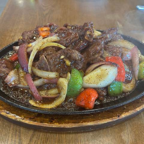 Sizzling Black Pepper Short Ribs, photographed