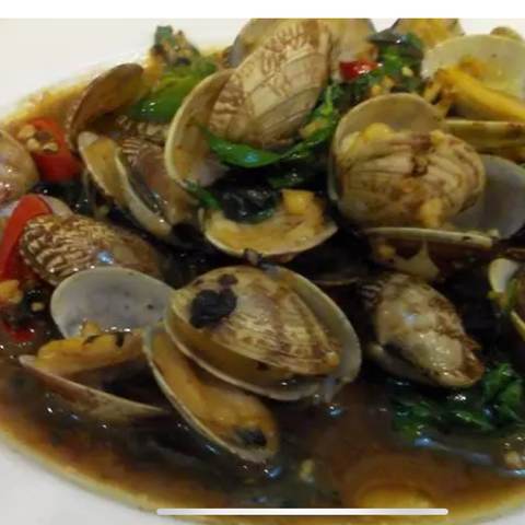 Clams w. Black bean sauce, photographed