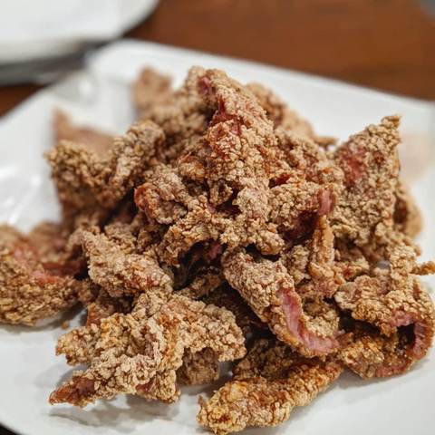 Crispy Fried Pork Chop, photographed