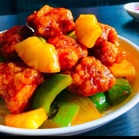 Crispy Sweet & Sour Pork, photographed