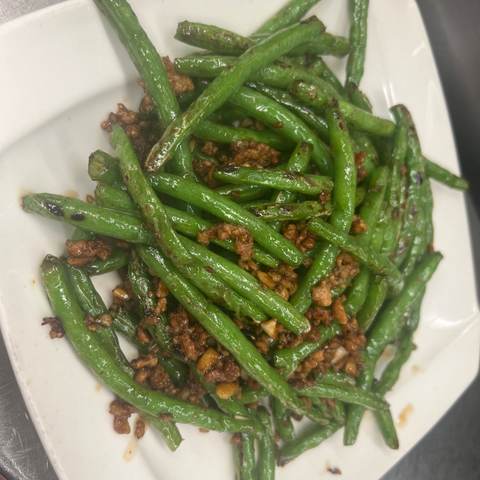 Minced pork w. string bean, photographed