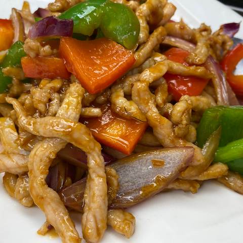 Pork with Garlic sauce, photographed